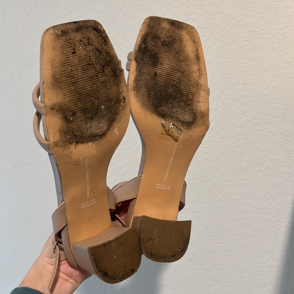 French connection women’s size 9.5 block heel nude. - Picture 3 of 5